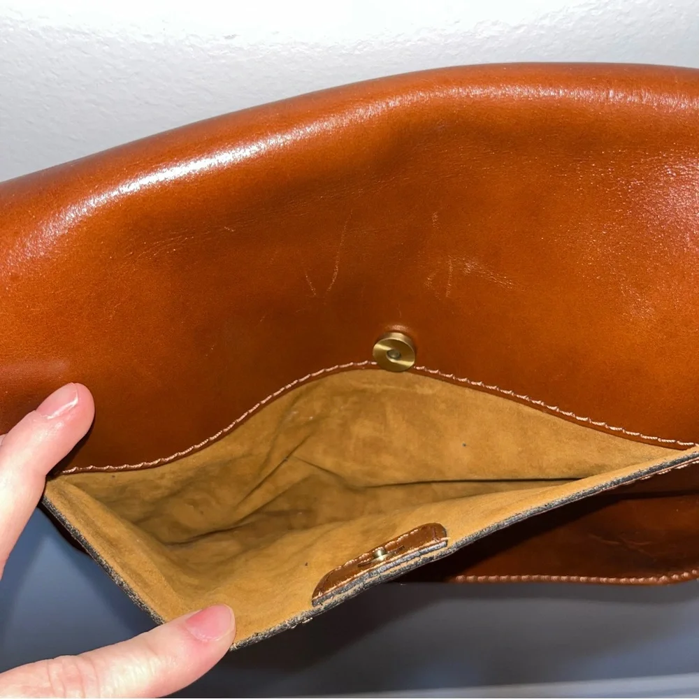 Patricia Nash Brown Leather Tassel Shoulder Bag